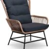 BUITEN Living Dex Wicker Loungestoel Tuin | Wicker + Aluminium | Bamboe Antraciet -Tuinmeubel Verkoop 1027x1200