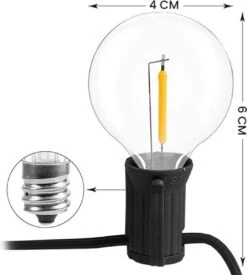 A Sunny Day Solar Lichtsnoer Buiten Inclusief 25 LED Lampen Voor Buiten - Lichtsnoer Op Zonne-energie - 25 LED Lampen - Solar Tuinverlichting - Lichtslinger - Prikkabel - Priklicht - Lichtsnoer -Tuinmeubel Verkoop 1077x1200