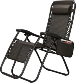 Springos Tuinstoel | Ligstoel | Opvouwbaar | Verstelbaar | Ergonomische Hoofdsteun | Bruin / Zwart -Tuinmeubel Verkoop 1107x1200