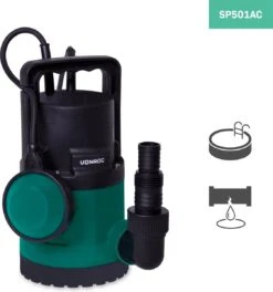 VONROC Dompelpomp/Waterpomp 300W - 6500l/h - Voor Schoon En Licht Vervuild Water - Met Vlotter -Tuinmeubel Verkoop 1123x1200 1