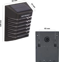 4x HOFTRONIC Dono - Solar Wandlamp Buiten - IP65 Waterdicht - Wintersolar Technologie Monokristal Zonnepaneel - 3000K Warm Wit (sfeervol) - Solar Tuinverlichting Zonne Energie -Tuinmeubel Verkoop 1135x1200