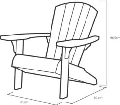Keter Troy Adirondack Tuinstoel - 81x80x96,5cm - Grafiet -Tuinmeubel Verkoop 1200x1051