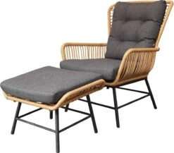 BUITEN Living Dex Wicker Loungestoel Tuin Incl. Wicker Voetenbank | Wicker + Aluminium | Bamboe Antraciet 20 BUITEN Living Dex Wicker Loungestoel Tuin Incl. Wicker Voetenbank | Wicker + Aluminium | Bamboe Antraciet -Tuinmeubel Verkoop 1200x1056