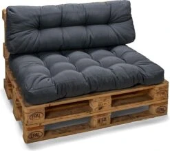 Palletkussen Basic Comfort Zitgedeelte Grijs 120x80x15cm -Tuinmeubel Verkoop 1200x1066