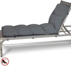 Beautissu Flair RL – Ligbedkussen Tuinkussen Ligstoel – Zonnebed Kussen Voor Tuin Meubelen 190x60x8 Cm Antraciet -Tuinmeubel Verkoop 1200x1123