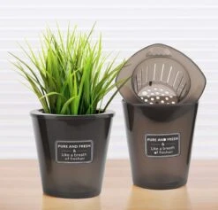 Merkloos Kruidenpot Waterreservoir Verse Kruiden Plantenpot Met Watergeefsysteem Voor Vensterbank Keuken Kruidentuin Binnen Set Van 10 Stuks Zwart -Tuinmeubel Verkoop 1200x1152 5