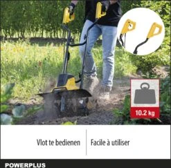 Powerplus POWXG72010 Tuinfrees - 1500W - Werkbreedte 450mm - Werkdiepte Max. 220mm - Incl. 6 Messen En Wielen -Tuinmeubel Verkoop 1200x1179 4