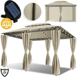 El Jardin - Partytent - 4x3 - Waterdicht Dak - Wanden - Beige Paviljoen