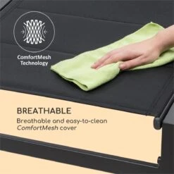 Blumfeldt Renazzo Lounge Ligstoel - Ligbed Voor De Tuin - Aluminium Tuinstoel - 6 Standen - Waterafstotend - Bekleding Van 70 % Pvc En 30 % Polyetheen - Zwart -Tuinmeubel Verkoop 1200x1200 107