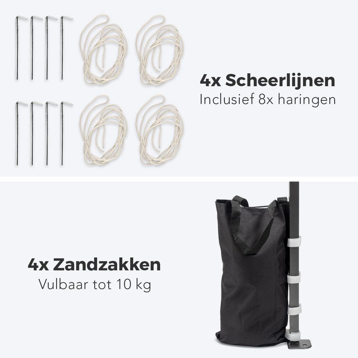 LifeGoods Partytent - 3x3 M - Zijwanden - Easy Up - Opvouwbaar - Waterdicht - Draagtas Met Wieltjes - Beige 7 LifeGoods Partytent - 3x3 M - Zijwanden - Easy Up - Opvouwbaar - Waterdicht - Draagtas Met Wieltjes - Beige - Image 5