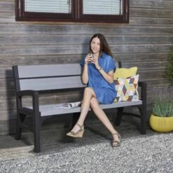 Keter Montero Tuinbank - 3-personen - 150x62,5x89cm – Grafiet -Tuinmeubel Verkoop 1200x1200 137