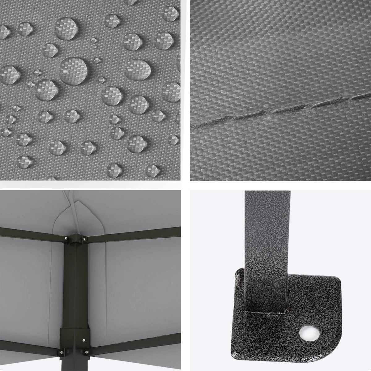 LifeGoods Partytent - 3x4.5 M - Zijwanden - Easy Up - Opvouwbaar - Waterdicht - Draagtas Met Wieltjes - Donkergrijs 9 LifeGoods Partytent - 3x4.5 M - Zijwanden - Easy Up - Opvouwbaar - Waterdicht - Draagtas Met Wieltjes - Donkergrijs - Image 7