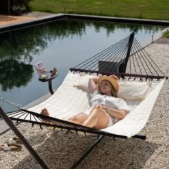 Vita5 Hangmat Met Standaard En Spreidstok – 2 Persoons – Incl. Bekerhouder - Afneembaar Kussen – Uv-bestendig – Beige 25 Vita5 Hangmat Met Standaard En Spreidstok – 2 Persoons – Incl. Bekerhouder - Afneembaar Kussen – Uv-bestendig – Beige -Tuinmeubel Verkoop 1200x1200 179