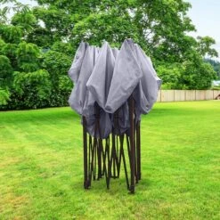 LifeGoods Partytent - 3x3 M - Zijwanden - Easy Up - Opvouwbaar - Waterdicht - Draagtas Met Wieltjes - Donkergrijs -Tuinmeubel Verkoop 1200x1200 19