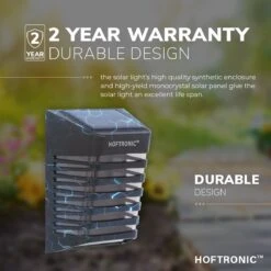 4x HOFTRONIC Dono - Solar Wandlamp Buiten - IP65 Waterdicht - Wintersolar Technologie Monokristal Zonnepaneel - 3000K Warm Wit (sfeervol) - Solar Tuinverlichting Zonne Energie -Tuinmeubel Verkoop 1200x1200 247