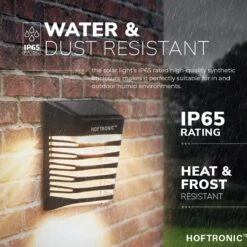 4x HOFTRONIC Dono - Solar Wandlamp Buiten - IP65 Waterdicht - Wintersolar Technologie Monokristal Zonnepaneel - 3000K Warm Wit (sfeervol) - Solar Tuinverlichting Zonne Energie -Tuinmeubel Verkoop 1200x1200 248