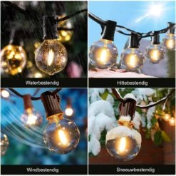 A Sunny Day Solar Lichtsnoer Buiten Inclusief 25 LED Lampen Voor Buiten - Lichtsnoer Op Zonne-energie - 25 LED Lampen - Solar Tuinverlichting - Lichtslinger - Prikkabel - Priklicht - Lichtsnoer -Tuinmeubel Verkoop 1200x1200 256