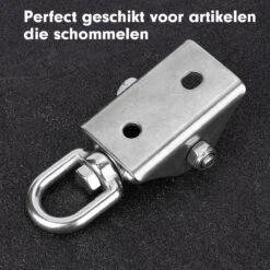 Luxe Ophangsysteem - 180° Schommelen, 360° Roteerbaar - Plafondhaak - Ophanghaak - Hangstoel Buiten - Hangstoel Binnen – Schommelstoel - Schommel - Bokszakken - RVS - Nederlandse Handleiding - -Tuinmeubel Verkoop 1200x1200 34