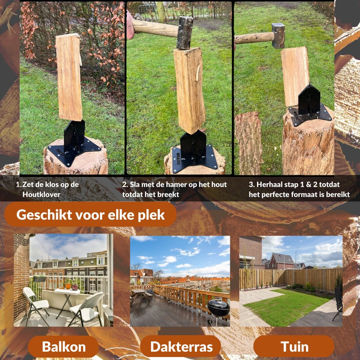 Miseru Houtklover – Geen Bijl Nodig – No Axe - Houtsplijter – Houtkliever – HANDMADE In Holland - Houtklover Voor Aanmaakhout – Metaal 10 Miseru Houtklover – Geen Bijl Nodig – No Axe - Houtsplijter – Houtkliever – HANDMADE In Holland - Houtklover Voor Aanmaakhout – Metaal - Image 8