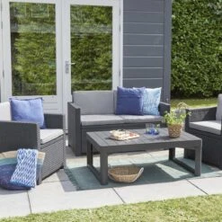 Allibert Lyon Tuintafel - 116x71,5x66/40 Cm - Grafiet -Tuinmeubel Verkoop 1200x1200 38