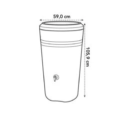 Elho Green Basics Regenton - Regenton - Living Black - Buiten - 200 Liter -Tuinmeubel Verkoop 1200x1200 517