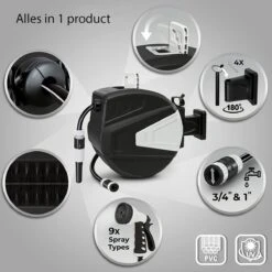 Sens Design Slanghaspel - Tuinslang Haspel - Automatisch - Zwart - 30m -Tuinmeubel Verkoop 1200x1200 605