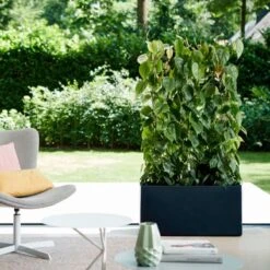 Elho Vivo Matt Finish Lang Wielen 90 - Grote Staande Plantenbak Voor Binnen & Buiten - Gemaakt Van Gereycled Plastic - L 39 X W 88 X H 41 Cm - Zwart -Tuinmeubel Verkoop 1200x1200 632