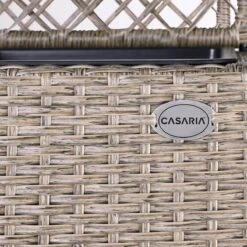 Casaria Polyrattan Bloembak – 3 Bakken Klimophek - Crème -Tuinmeubel Verkoop 1200x1200 638