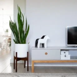 LifeGoods Planten Standaard - Uitschuifbare Bloempothouder - 20 Tot 30 Cm - Donker Bamboe -Tuinmeubel Verkoop 1200x1200 643