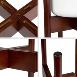 LifeGoods Planten Standaard - Uitschuifbare Bloempothouder - 20 Tot 30 Cm - Donker Bamboe -Tuinmeubel Verkoop 1200x1200 645