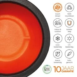 Capi Europe - Vaas Elegant Deluxe Rib NL - 56x84 - Zwart - Voor Binnen En Buiten - KBLR1132 -Tuinmeubel Verkoop 1200x1200 661