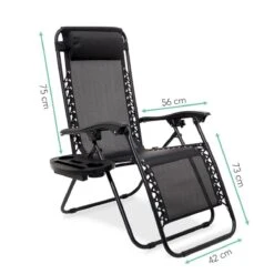 LifeGoods Opvouwbare Tuinstoelen - Verstelbaar Zonnescherm - 2 Stuks - 30°-90° Verstelbaar - Metaal - Zwart -Tuinmeubel Verkoop 1200x1200 83