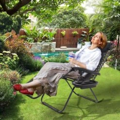 LifeGoods Opvouwbare Tuinstoelen - Verstelbaar Zonnescherm - 2 Stuks - 30°-90° Verstelbaar - Metaal - Zwart -Tuinmeubel Verkoop 1200x1200 89