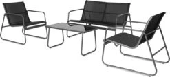 909 Outdoor Tuinset Camilla - 4-delig - Dubbele Zitbank - 2 Stoelen - Tafel - Stalenframe -Tuinmeubel Verkoop 1200x542
