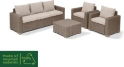 Allibert California Loungeset - 5 Personen - Cappuccino -Tuinmeubel Verkoop 1200x648