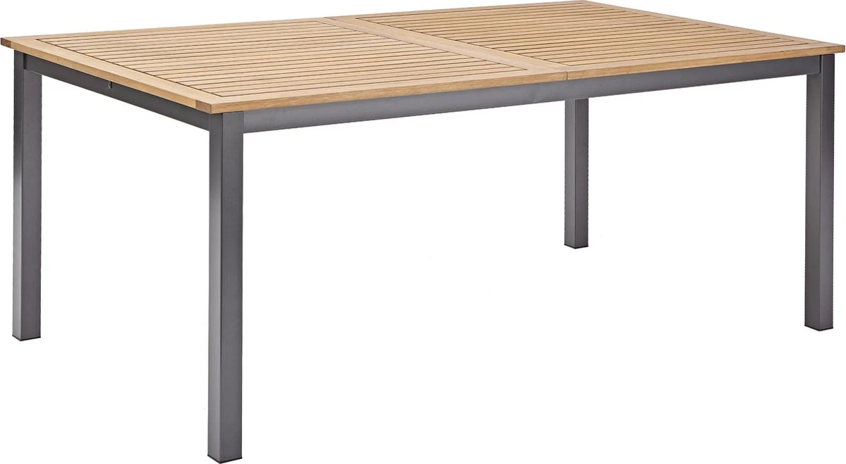 NATERIAL - Uitschuifbare Tuintafel ORIS - Uitschuifbare Tafel Voor 6 Tot 8 Personen - 180-240x100 Cm - Aluminium - Hout Eucalyptus 3 NATERIAL - Uitschuifbare Tuintafel ORIS - Uitschuifbare Tafel Voor 6 Tot 8 Personen - 180-240x100 Cm - Aluminium - Hout Eucalyptus
