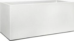 Elho Vivo Structure Finish Lang 90 - Plantenbak Voor Binnen & Buiten - Ø 88 X H 41 - Wit -Tuinmeubel Verkoop 1200x680 1