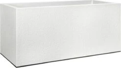 Elho Vivo Structure Finish Lang 90 - Plantenbak Voor Binnen & Buiten - Ø 88 X H 41 - Wit -Tuinmeubel Verkoop 1200x680