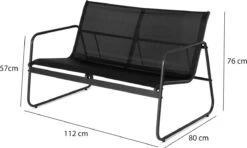 909 Outdoor Tuinset Camilla - 4-delig - Dubbele Zitbank - 2 Stoelen - Tafel - Stalenframe -Tuinmeubel Verkoop 1200x720 1