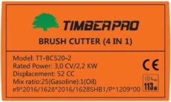 TIMBERPRO – 2in1 - Bosmaaier - Kantenmaaier - Benzine - 52 Cc - Draad En Mes - 3,0 PK -Tuinmeubel Verkoop 1200x721 2
