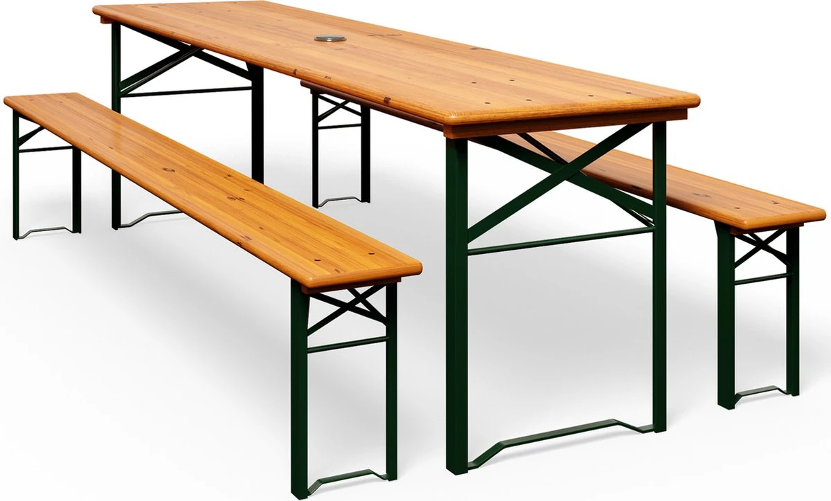 Casaria Tuinset Hout – 2 Banken 1Tafel Inklapbaar - 170x46x75cm 3 Casaria Tuinset Hout – 2 Banken 1Tafel Inklapbaar - 170x46x75cm