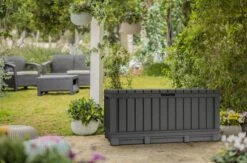 Keter Kentwood Opbergbox - 128x53.6x59 Cm - 350 L - Grafiet -Tuinmeubel Verkoop 1200x792