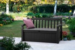 Keter Eden Garden Bench Opbergbank - 265L - 140x60x84cm - Zwart/Grijs -Tuinmeubel Verkoop 1200x800 13