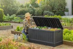 Keter Kentwood Opbergbox - 128x53.6x59 Cm - 350 L - Grafiet -Tuinmeubel Verkoop 1200x800 60