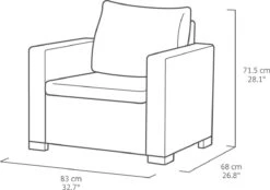 Allibert California Loungeset - 5 Personen - Cappuccino -Tuinmeubel Verkoop 1200x847 1