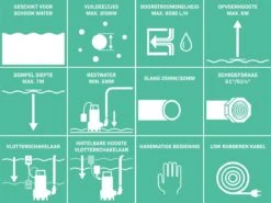 VONROC Dompelpomp/Waterpomp 300W - 6500l/h - Voor Schoon En Licht Vervuild Water - Met Vlotter -Tuinmeubel Verkoop 1200x897 1