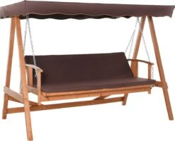 Outsunny Hollywoodschommel Hout Tuinschommel Schommelbank Ligfunctie 3 Personen 84A-185 -Tuinmeubel Verkoop 1200x972