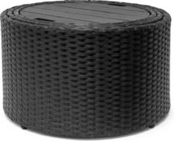 Casaria Polyrattan Zonne-Eiland Ø185cm – Incl. Kussens - Zwart Crème -Tuinmeubel Verkoop 1200x976