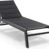 Blumfeldt Renazzo Lounge Ligstoel - Ligbed Voor De Tuin - Aluminium Tuinstoel - 6 Standen - Waterafstotend - Bekleding Van 70 % Pvc En 30 % Polyetheen - Zwart -Tuinmeubel Verkoop 1200x982