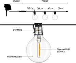 A Sunny Day Solar Lichtsnoer Buiten Inclusief 25 LED Lampen Voor Buiten - Lichtsnoer Op Zonne-energie - 25 LED Lampen - Solar Tuinverlichting - Lichtslinger - Prikkabel - Priklicht - Lichtsnoer -Tuinmeubel Verkoop 1200x984 1